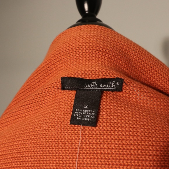 Willie Smith - Burnt Orange - Fringed Knitted Vest - Picture 5 of 6